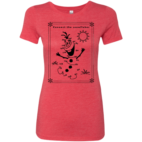 T-Shirts Vintage Red / Small Connect the snowflakes Women's Triblend T-Shirt