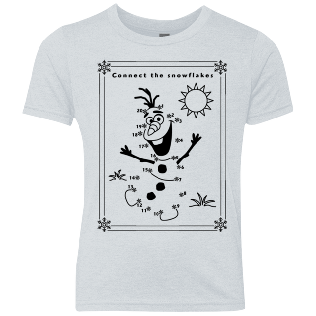 T-Shirts Heather White / YXS Connect the snowflakes Youth Triblend T-Shirt