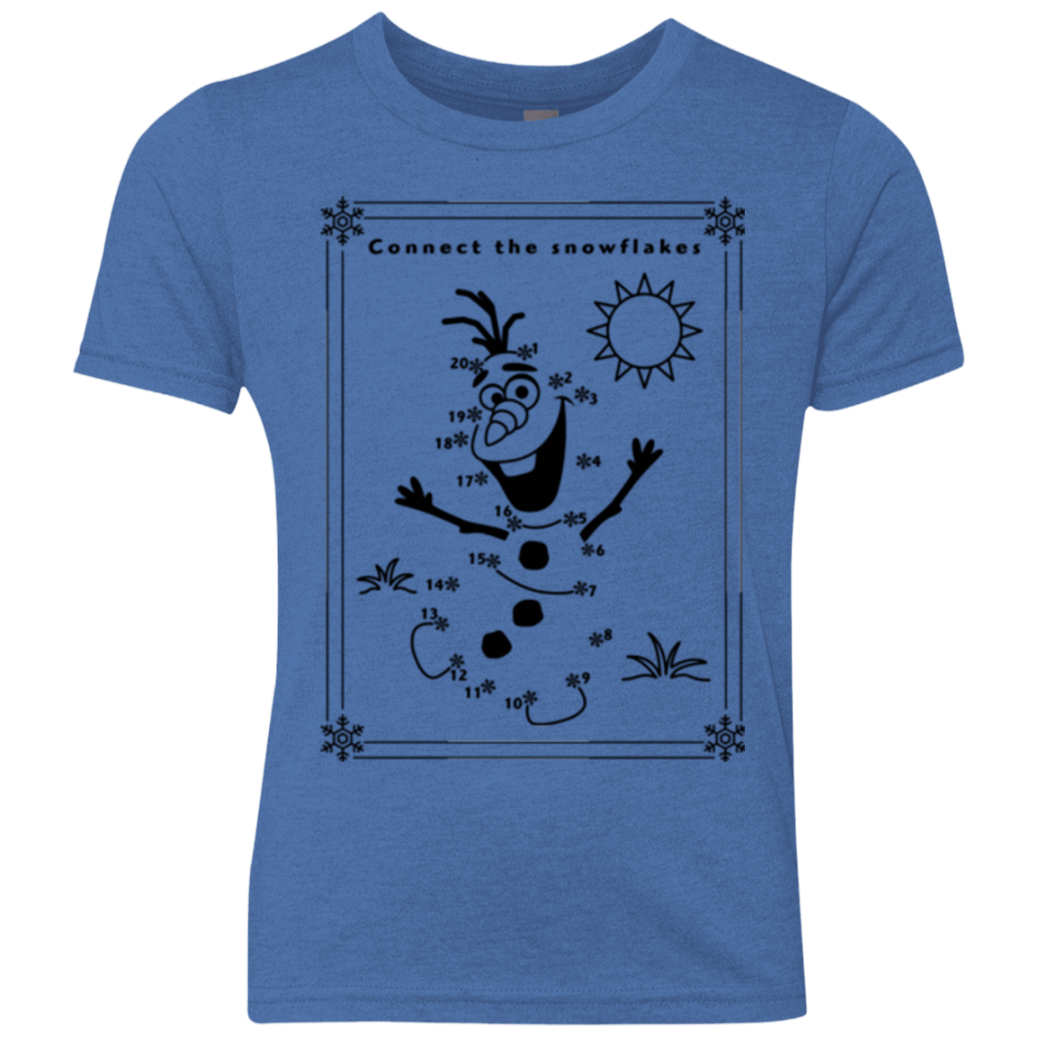 T-Shirts Vintage Royal / YXS Connect the snowflakes Youth Triblend T-Shirt