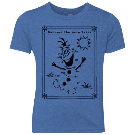 T-Shirts Vintage Royal / YXS Connect the snowflakes Youth Triblend T-Shirt