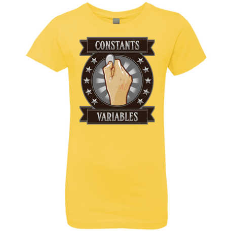 T-Shirts Vibrant Yellow / YXS CONSTANTS AND VARIABLES Girls Premium T-Shirt