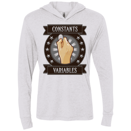 T-Shirts Heather White / X-Small CONSTANTS AND VARIABLES Triblend Long Sleeve Hoodie Tee