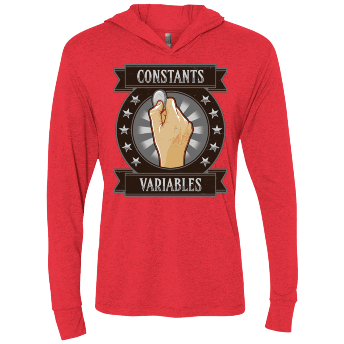 T-Shirts Vintage Red / X-Small CONSTANTS AND VARIABLES Triblend Long Sleeve Hoodie Tee