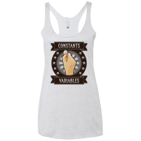 T-Shirts Heather White / X-Small CONSTANTS AND VARIABLES Women's Triblend Racerback Tank