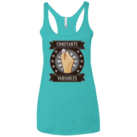 T-Shirts Tahiti Blue / X-Small CONSTANTS AND VARIABLES Women's Triblend Racerback Tank
