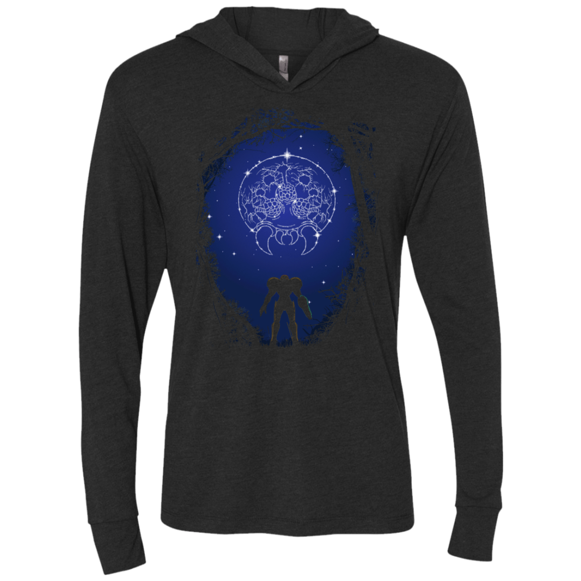 T-Shirts Vintage Black / X-Small Constellation Metroid Triblend Long Sleeve Hoodie Tee