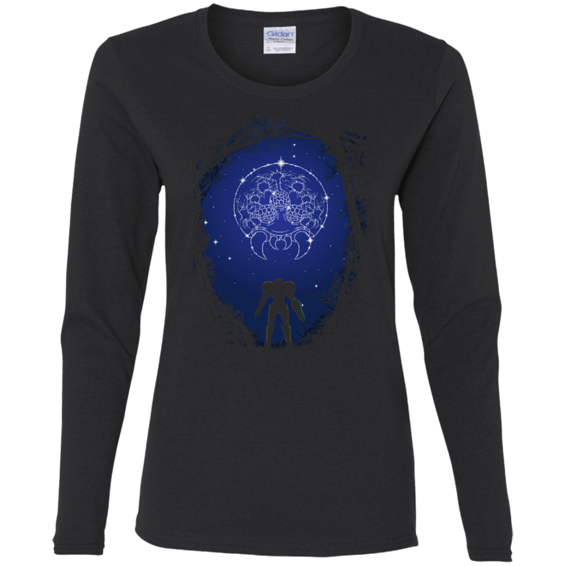 T-Shirts Black / S Constellation Metroid Women's Long Sleeve T-Shirt