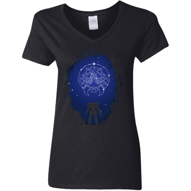 T-Shirts Black / S Constellation Metroid Women's V-Neck T-Shirt