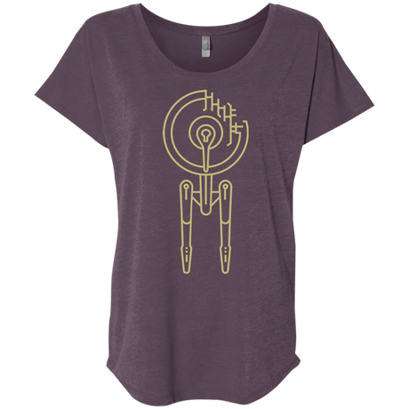 T-Shirts Vintage Purple / X-Small Construction Stars Triblend Dolman Sleeve