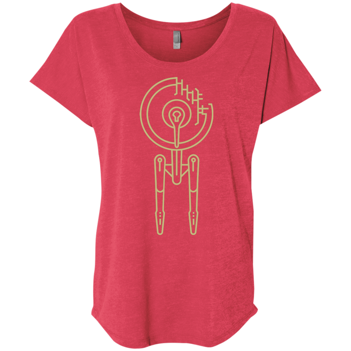 T-Shirts Vintage Red / X-Small Construction Stars Triblend Dolman Sleeve