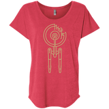 T-Shirts Vintage Red / X-Small Construction Stars Triblend Dolman Sleeve