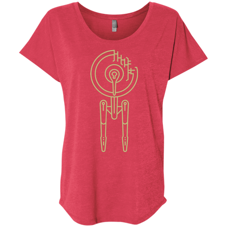 T-Shirts Vintage Red / X-Small Construction Stars Triblend Dolman Sleeve