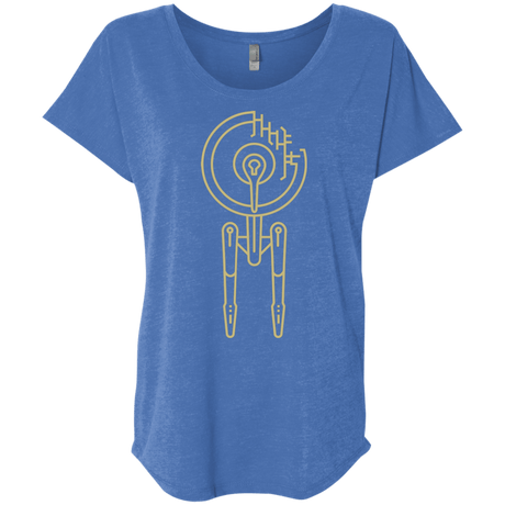 T-Shirts Vintage Royal / X-Small Construction Stars Triblend Dolman Sleeve