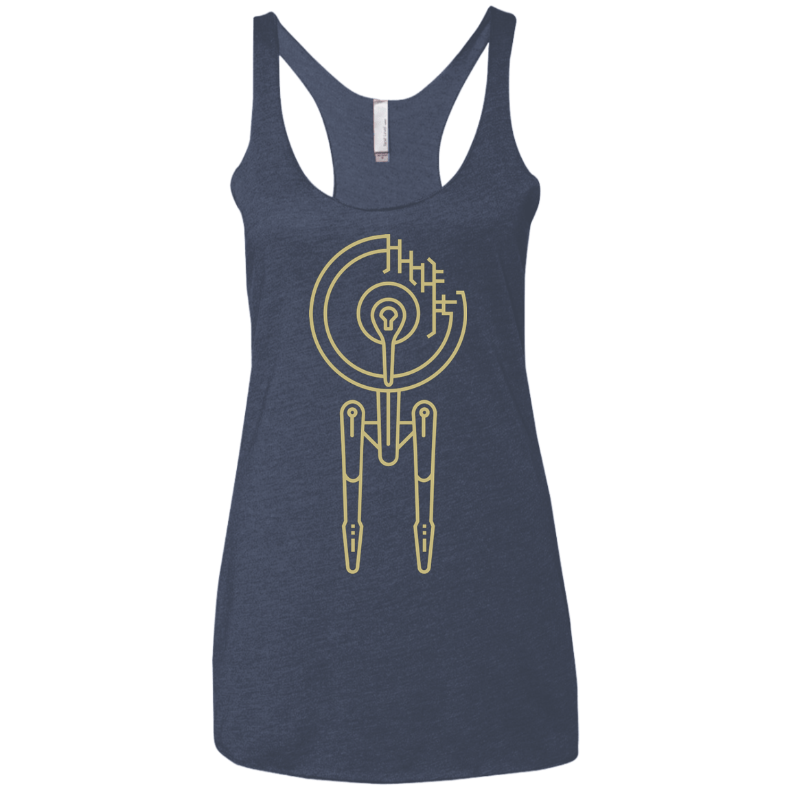 T-Shirts Vintage Navy / X-Small Construction Stars Women's Triblend Racerback Tank