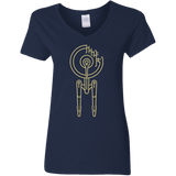 T-Shirts Navy / S Construction Stars Women's V-Neck T-Shirt