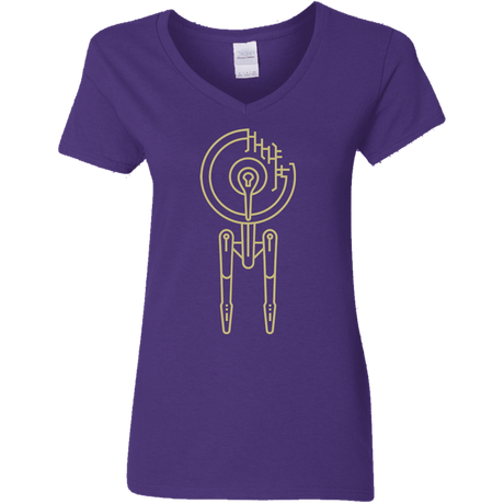 T-Shirts Purple / S Construction Stars Women's V-Neck T-Shirt