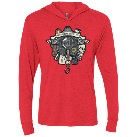 T-Shirts Vintage Red / X-Small Consulting Detective Triblend Long Sleeve Hoodie Tee