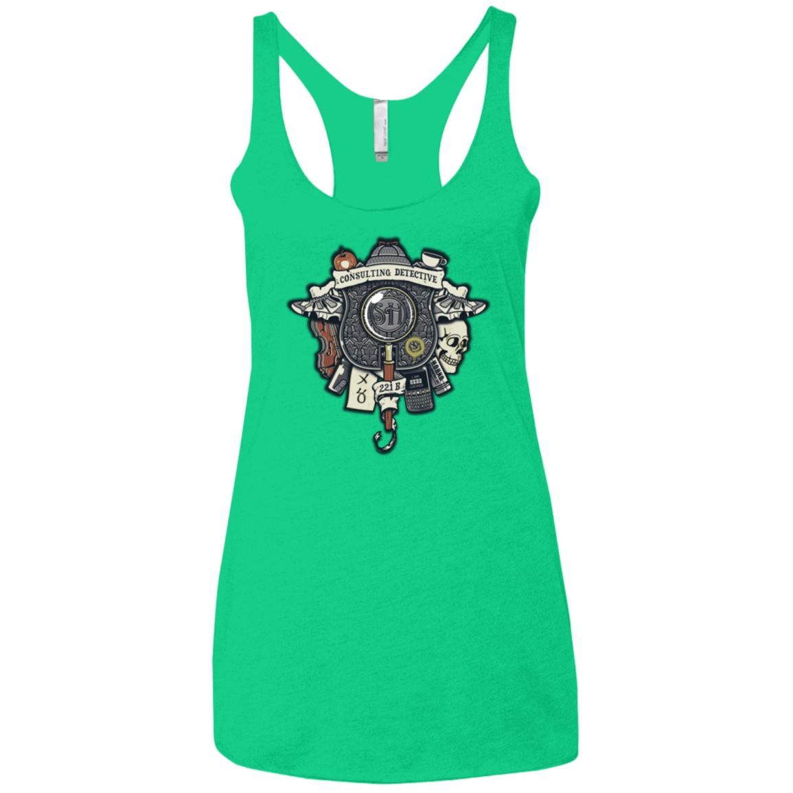 T-Shirts Envy / X-Small Consulting Detective Women's Triblend Racerback Tank