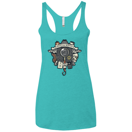 T-Shirts Tahiti Blue / X-Small Consulting Detective Women's Triblend Racerback Tank