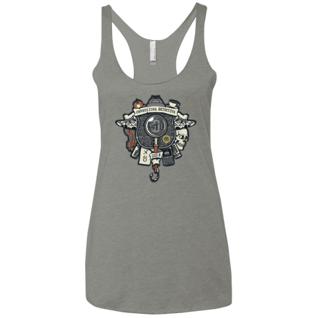 T-Shirts Venetian Grey / X-Small Consulting Detective Women's Triblend Racerback Tank