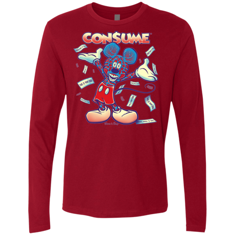 T-Shirts Cardinal / Small CONSUME 1 Men's Premium Long Sleeve