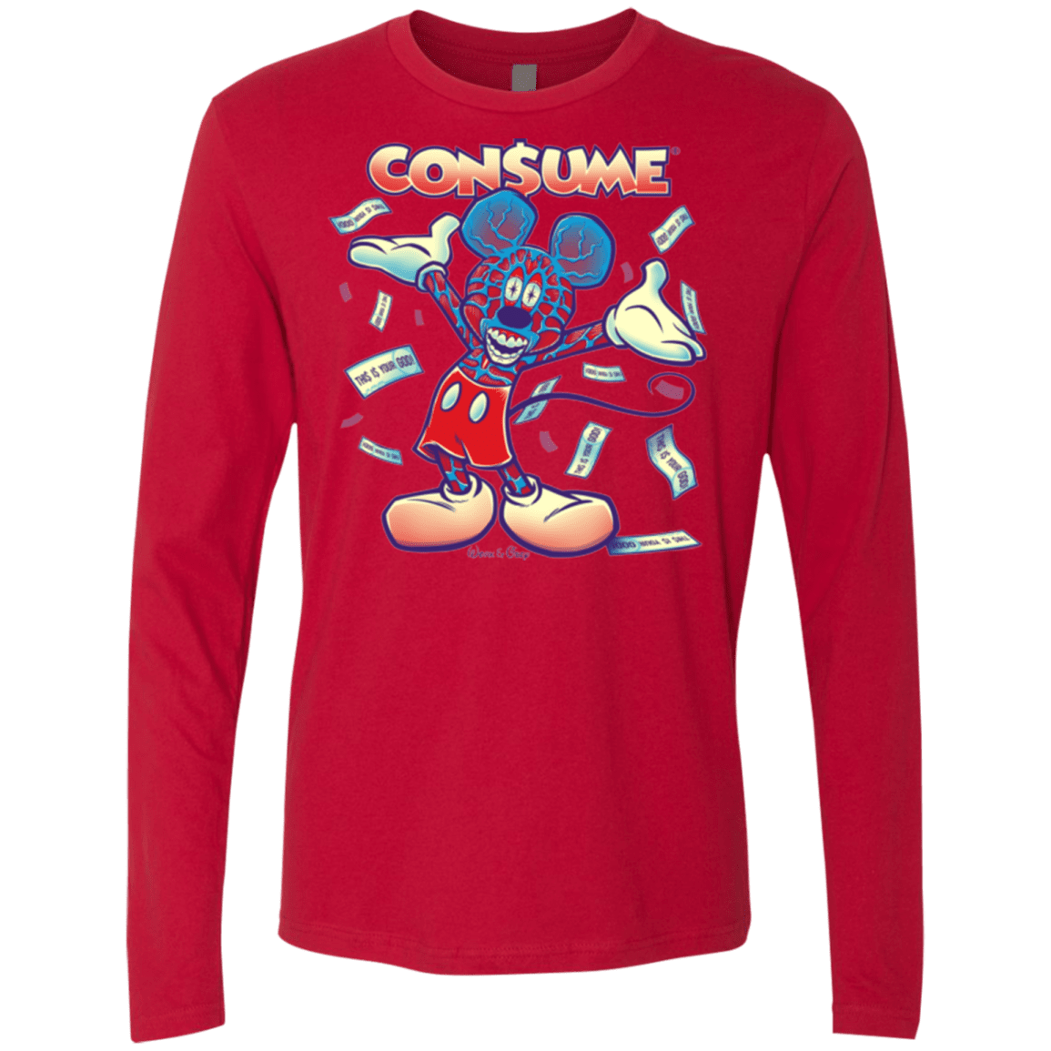 T-Shirts Red / Small CONSUME 1 Men's Premium Long Sleeve