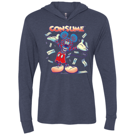 T-Shirts Vintage Navy / X-Small CONSUME 1 Triblend Long Sleeve Hoodie Tee