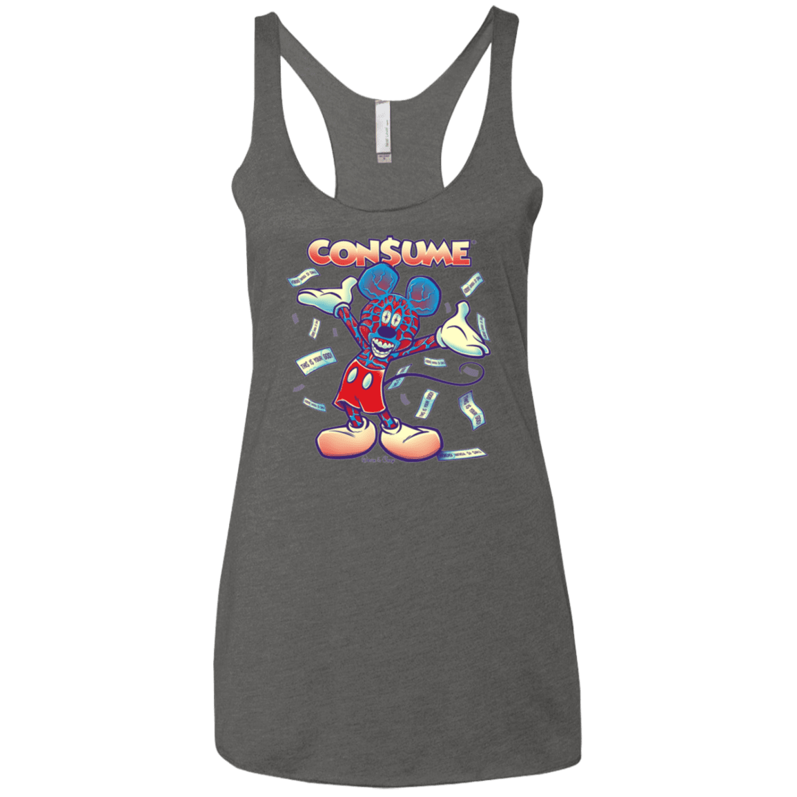 T-Shirts Premium Heather / X-Small CONSUME 1 Women's Triblend Racerback Tank