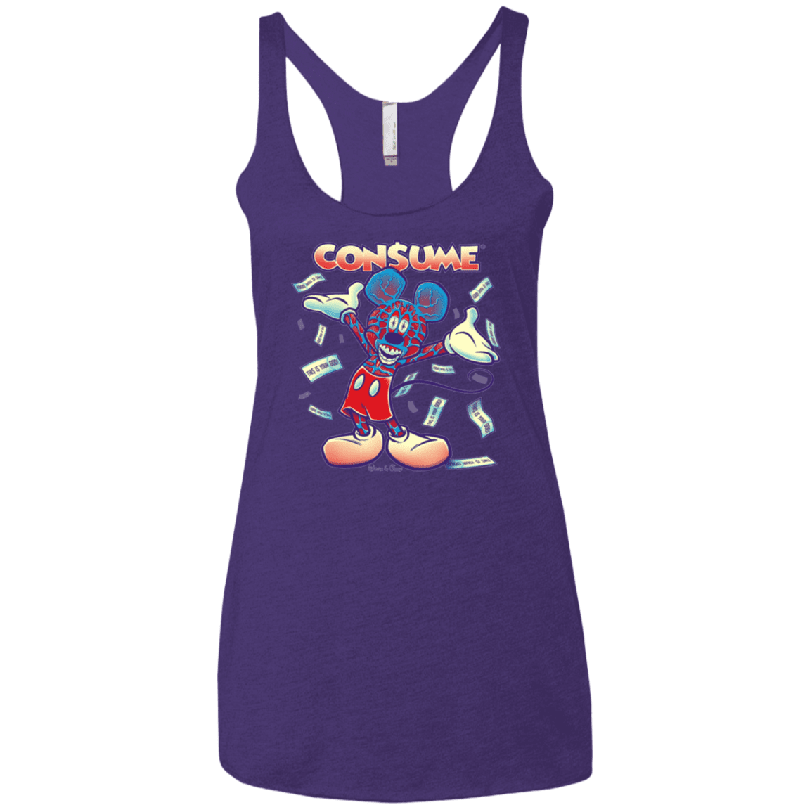 T-Shirts Purple / X-Small CONSUME 1 Women's Triblend Racerback Tank