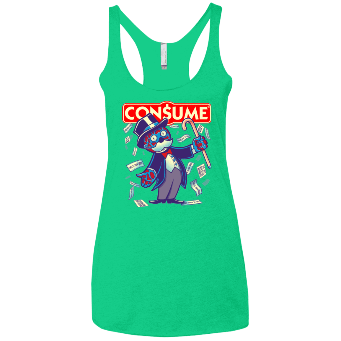 T-Shirts Envy / X-Small CONSUME 2 Women's Triblend Racerback Tank