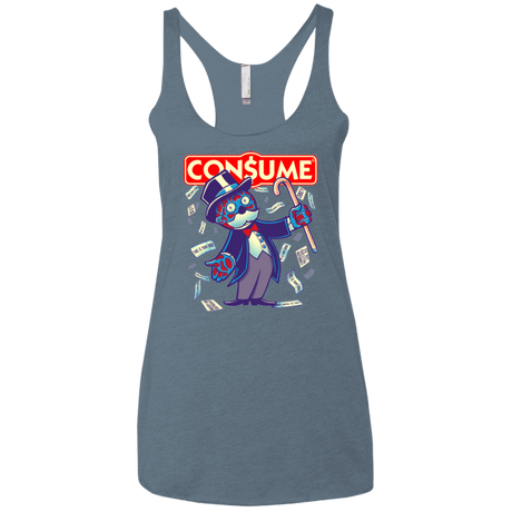 T-Shirts Indigo / X-Small CONSUME 2 Women's Triblend Racerback Tank