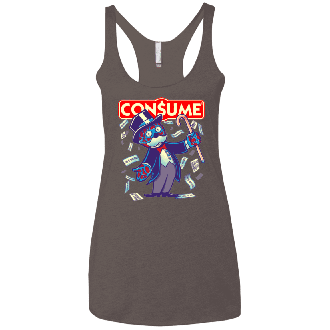 T-Shirts Macchiato / X-Small CONSUME 2 Women's Triblend Racerback Tank