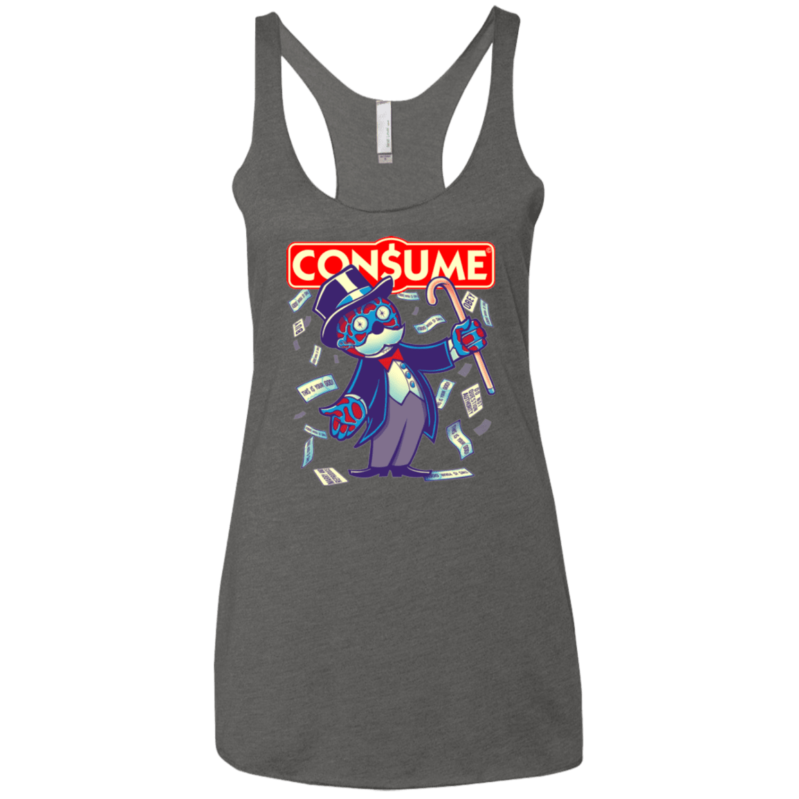 T-Shirts Premium Heather / X-Small CONSUME 2 Women's Triblend Racerback Tank