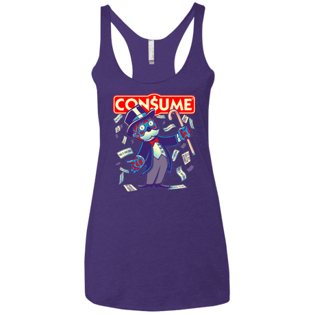 T-Shirts Purple / X-Small CONSUME 2 Women's Triblend Racerback Tank