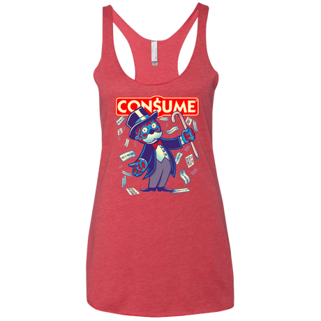 T-Shirts Vintage Red / X-Small CONSUME 2 Women's Triblend Racerback Tank