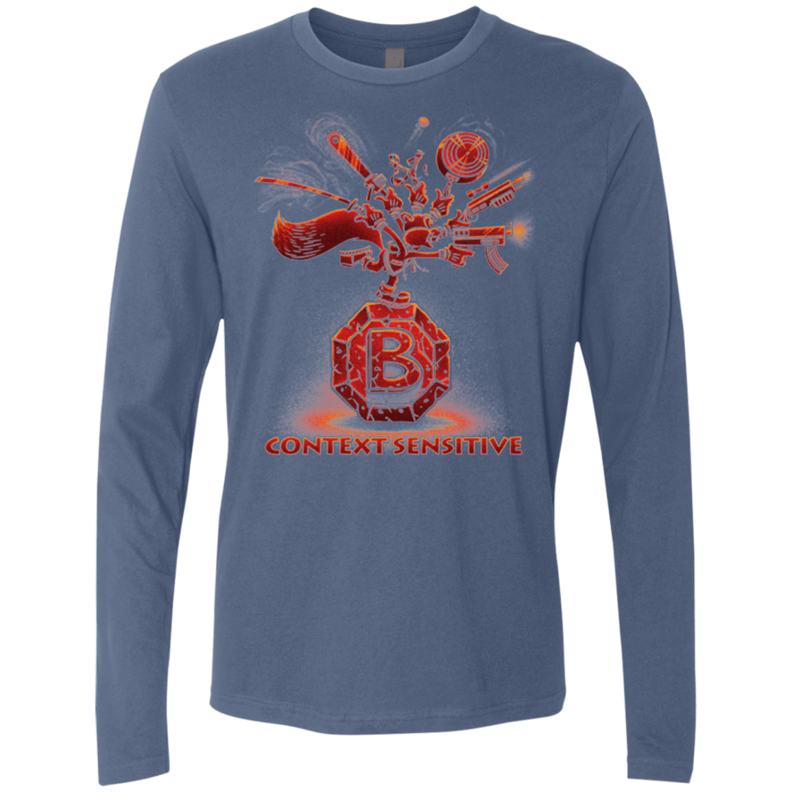 T-Shirts Indigo / Small Context Sensitive Men's Premium Long Sleeve
