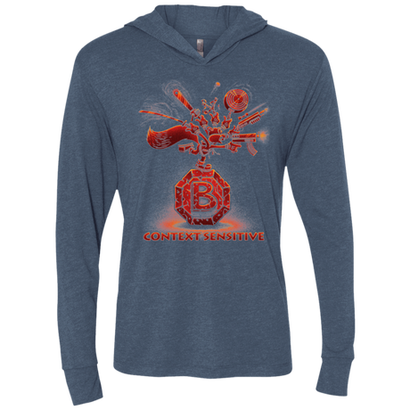 T-Shirts Indigo / X-Small Context Sensitive Triblend Long Sleeve Hoodie Tee