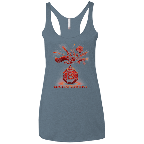 T-Shirts Indigo / X-Small Context Sensitive Women's Triblend Racerback Tank