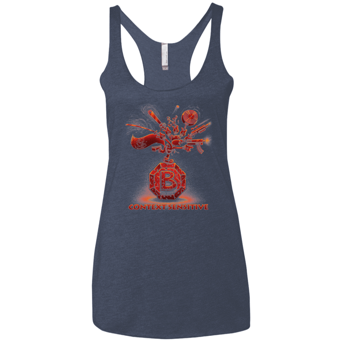 T-Shirts Vintage Navy / X-Small Context Sensitive Women's Triblend Racerback Tank