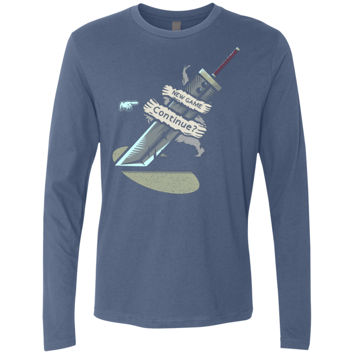 T-Shirts Indigo / Small Continue Men's Premium Long Sleeve