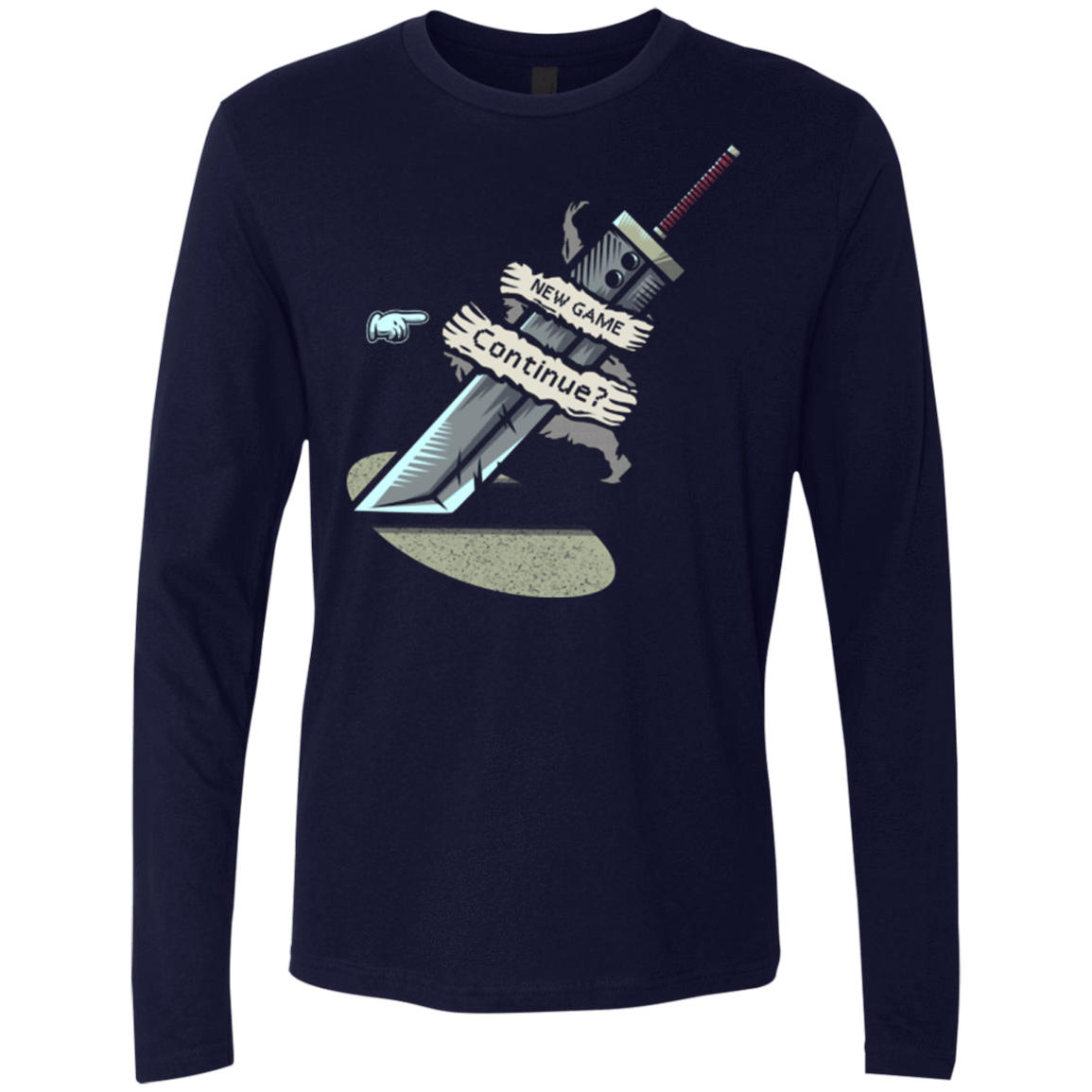 T-Shirts Midnight Navy / Small Continue Men's Premium Long Sleeve