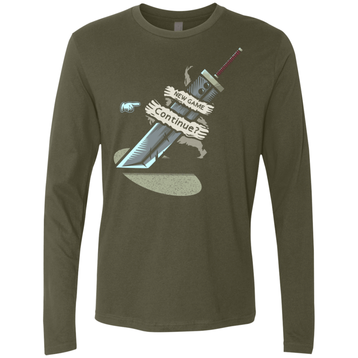 T-Shirts Military Green / Small Continue Men's Premium Long Sleeve