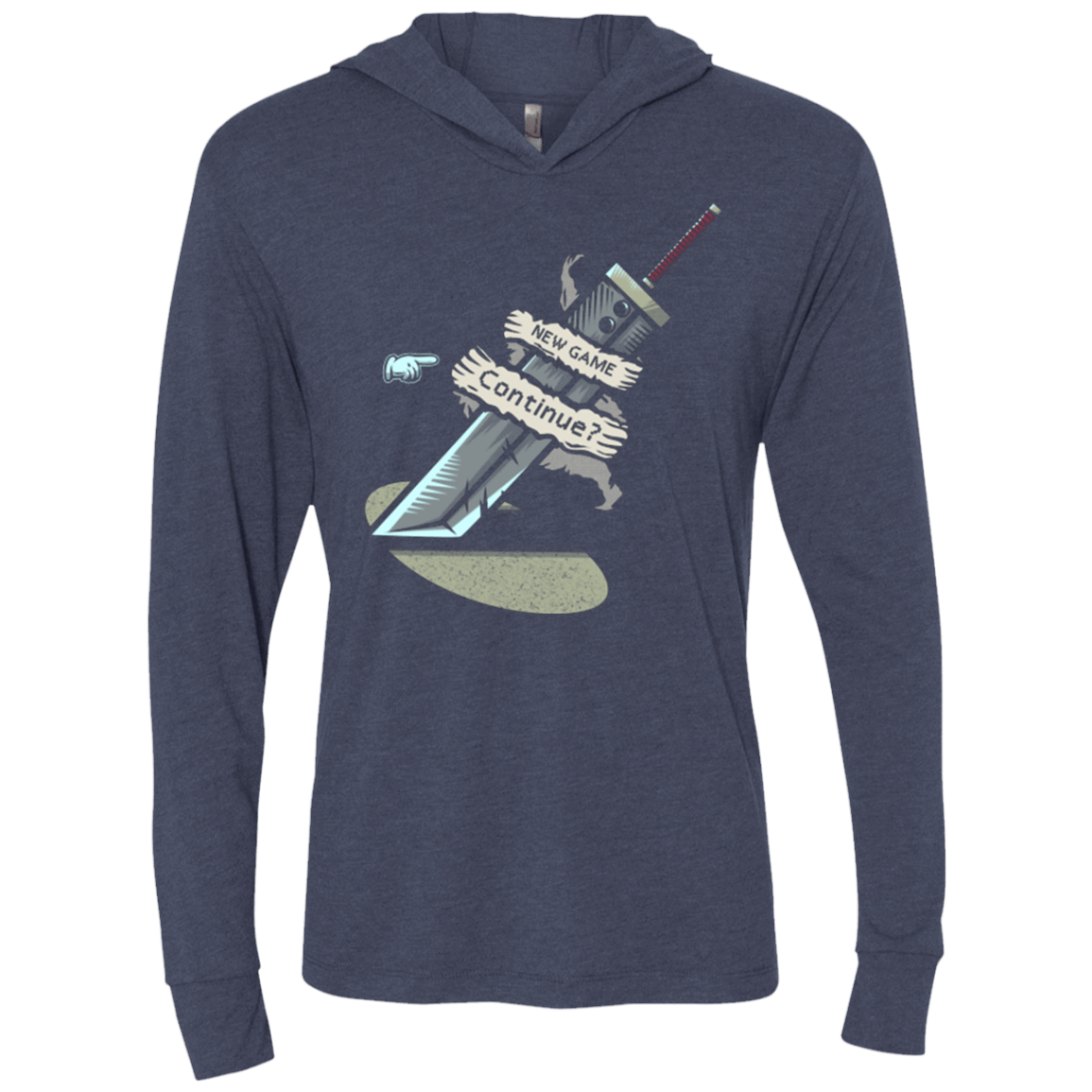 T-Shirts Vintage Navy / X-Small Continue Triblend Long Sleeve Hoodie Tee