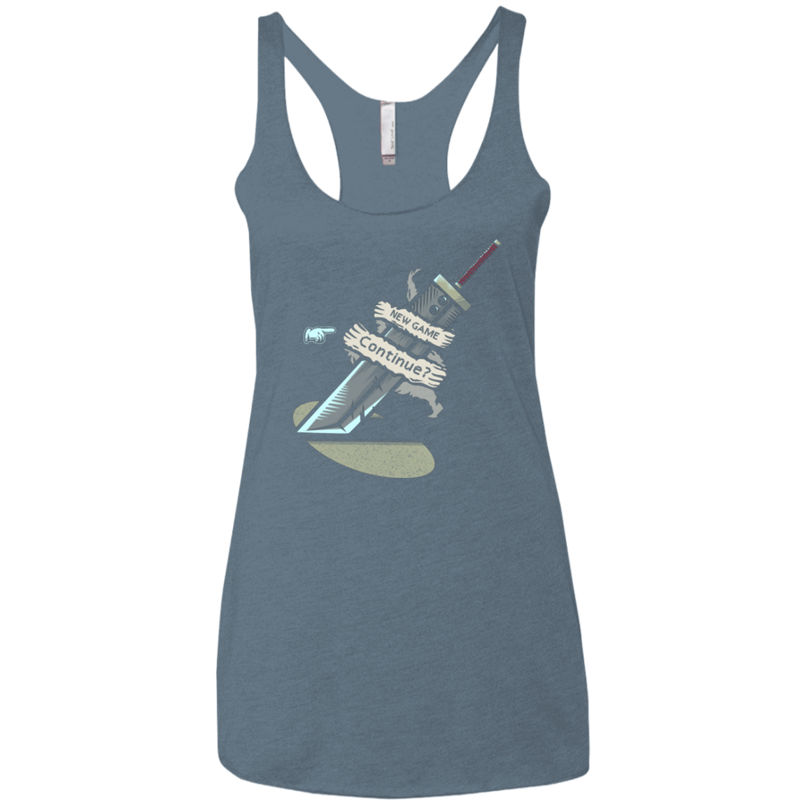 T-Shirts Indigo / X-Small Continue Women's Triblend Racerback Tank