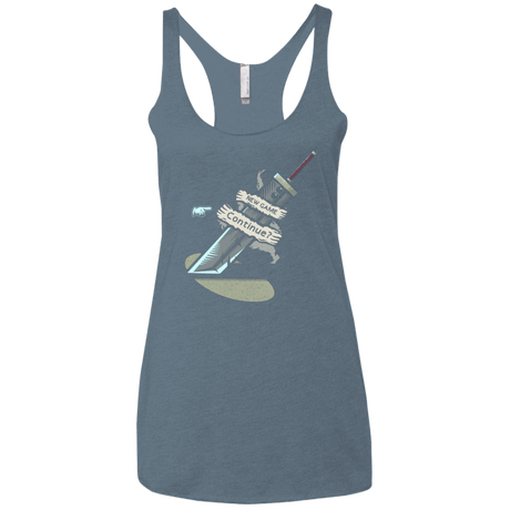 T-Shirts Indigo / X-Small Continue Women's Triblend Racerback Tank