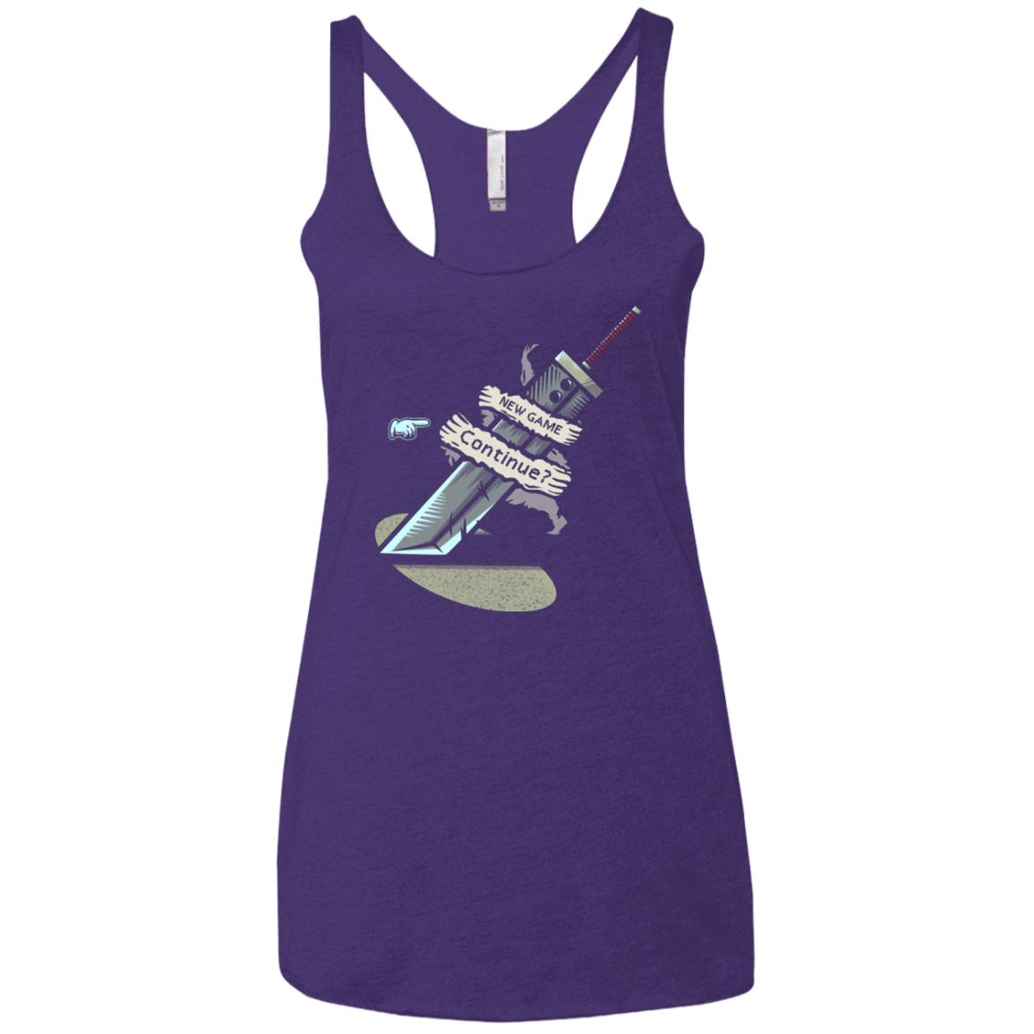 T-Shirts Purple / X-Small Continue Women's Triblend Racerback Tank