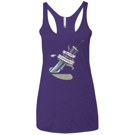 T-Shirts Purple / X-Small Continue Women's Triblend Racerback Tank