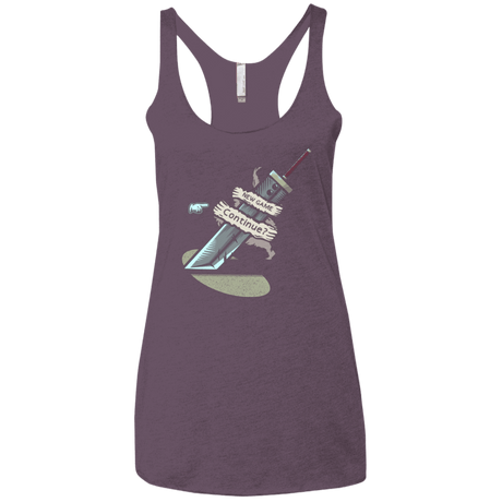 T-Shirts Vintage Purple / X-Small Continue Women's Triblend Racerback Tank