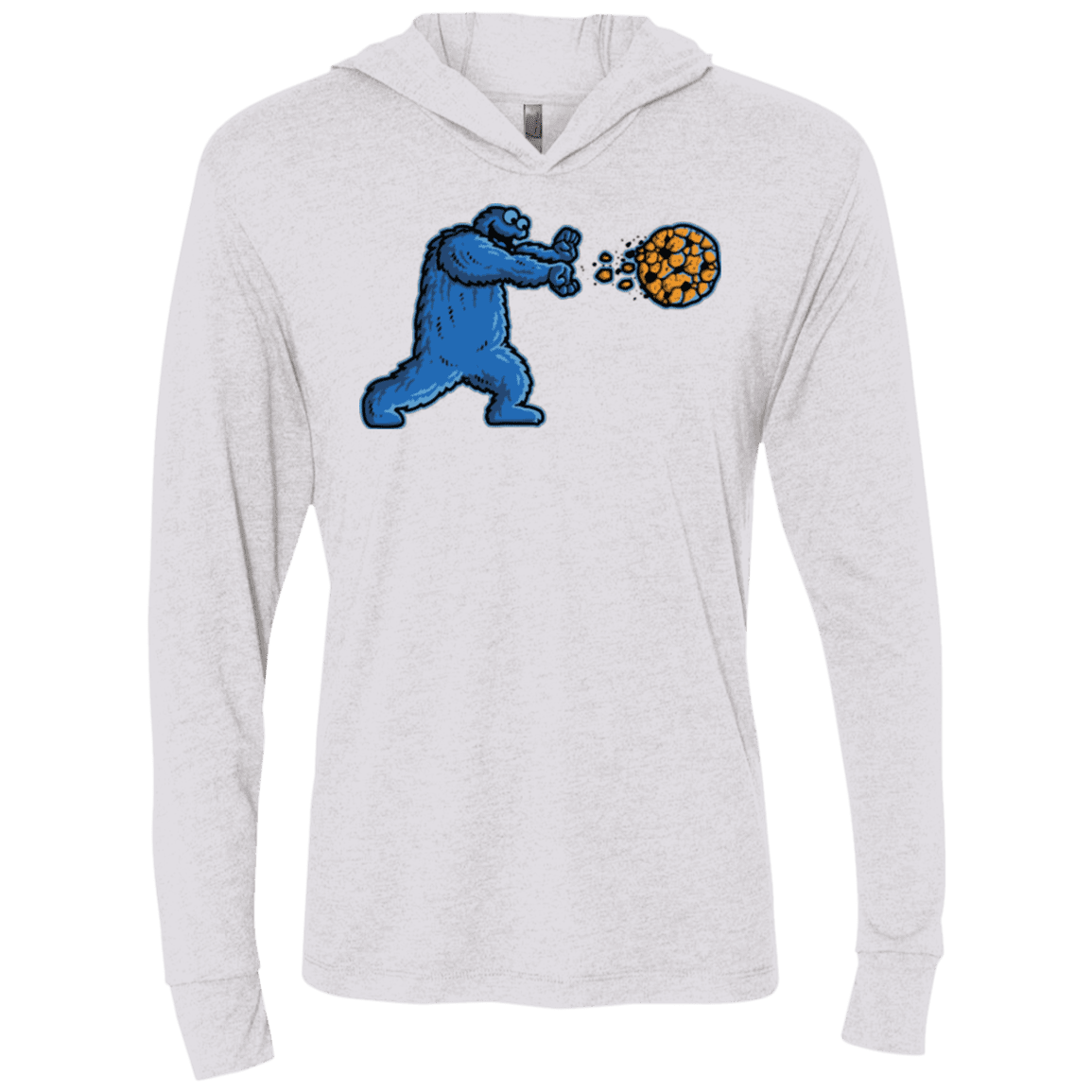 T-Shirts Heather White / X-Small COOKIE DOUKEN Triblend Long Sleeve Hoodie Tee