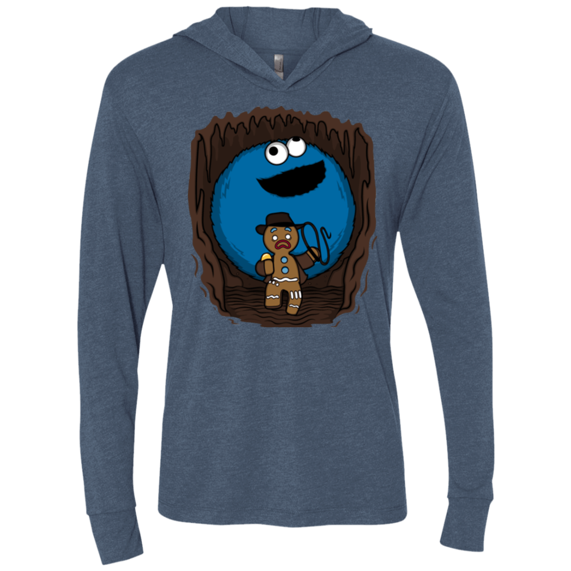 T-Shirts Indigo / X-Small Cookie Jones Triblend Long Sleeve Hoodie Tee